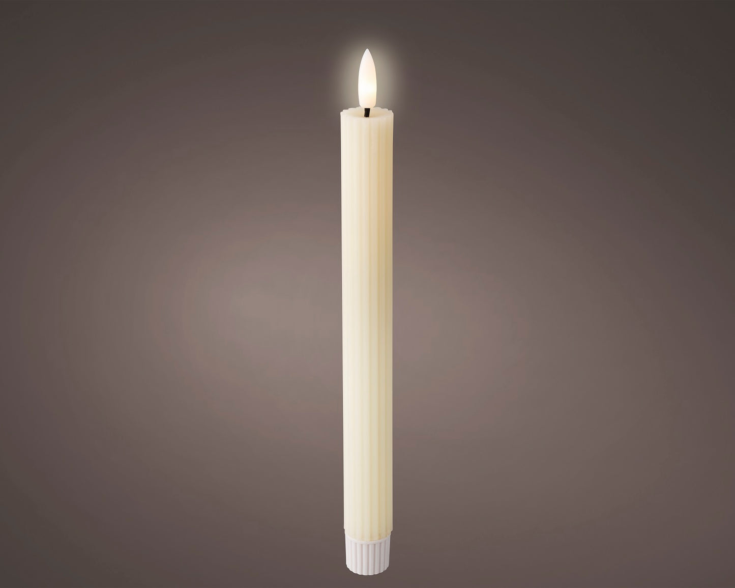 LED Spitzkerzen, 2er-Set Creme, warm weiß, 6h-Timer