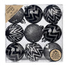 Weihnachtskugeln 9 Stück 6 cm Schwarz, Kunststoff