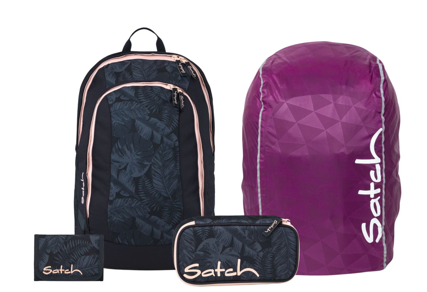 Schulrucksack-Set AIR Midnight Jungle 4-teilig