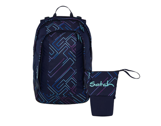 Schulrucksack-Set AIR Purple Laser 2-teilig, Kollektion 25/26