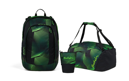 Schulrucksack-Set AIR Seismic Green 3-teilig
