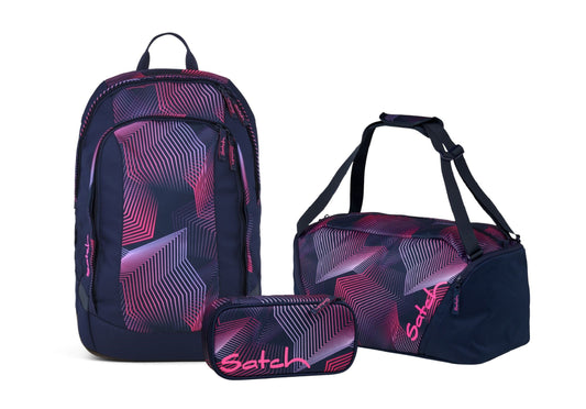 Schulrucksack-Set AIR Seismic Pink 3-teilig