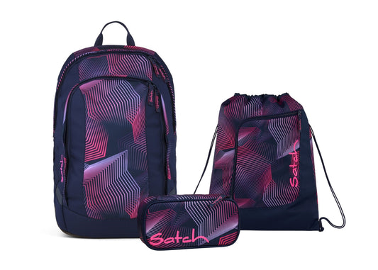 Schulrucksack-Set AIR Seismic Pink 3-teilig