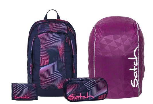 Schulrucksack-Set AIR Seismic Pink 4-teilig