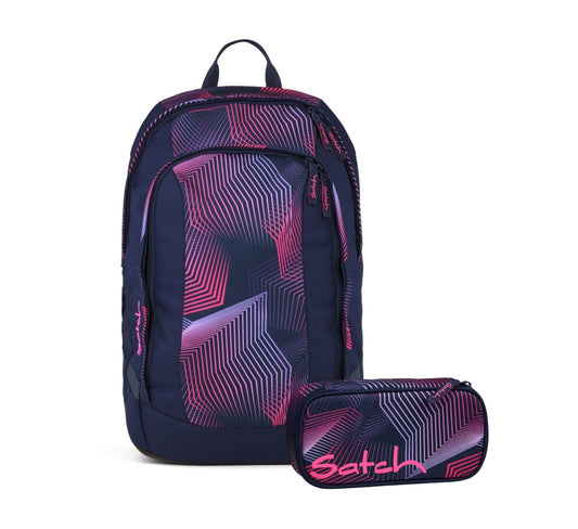 Schulrucksack-Set AIR Seismic Pink 2-teilig