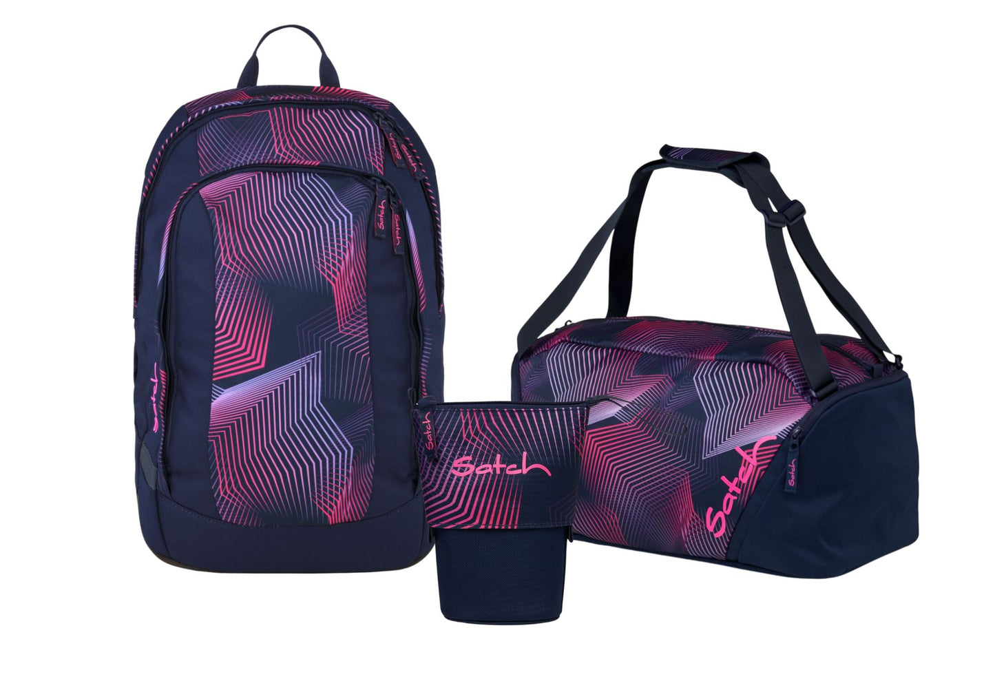 Schulrucksack-Set AIR Seismic Pink 3-teilig