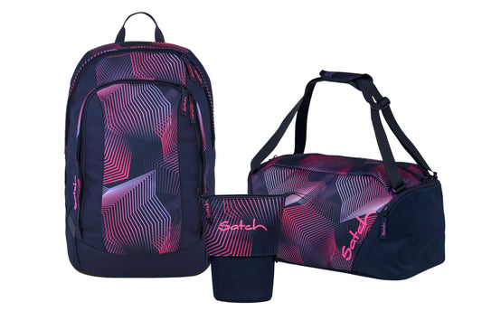 Schulrucksack-Set AIR Seismic Pink 3-teilig
