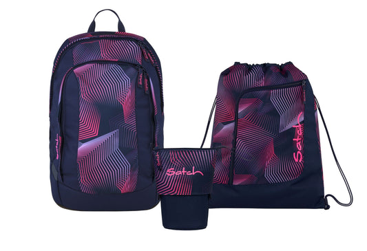 Schulrucksack-Set AIR Seismic Pink 3-teilig