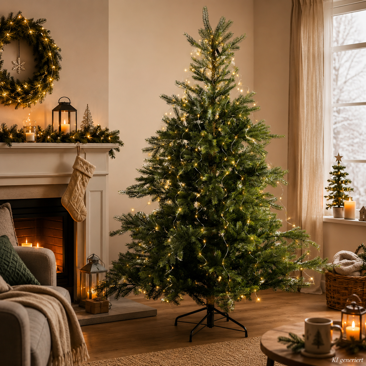 Lichterbündel BUNCH LIGHTS 320 LED 1 m klassisch warm, Silberdraht