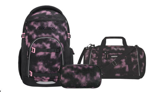 Schulrucksack-Set BYTE Pink Illusion 3-teilig