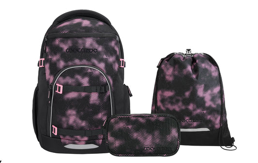 Schulrucksack-Set BYTE Pink Illusion 3-teilig