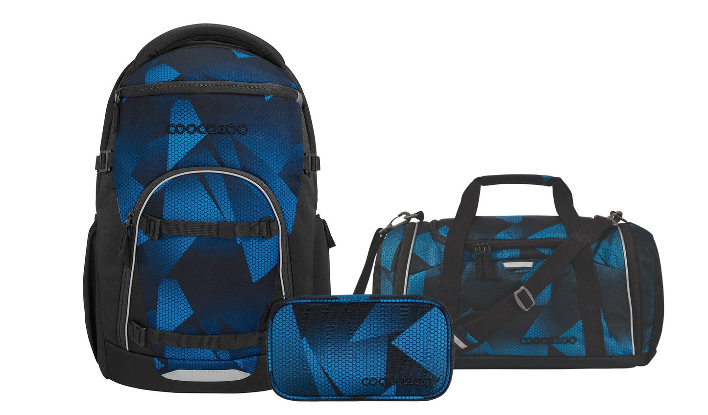 Schulrucksack-Set BYTE Electric Ice 3-teilig