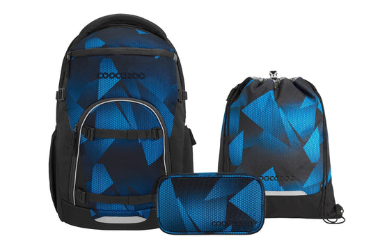 Schulrucksack-Set BYTE Electric Ice 3-teilig