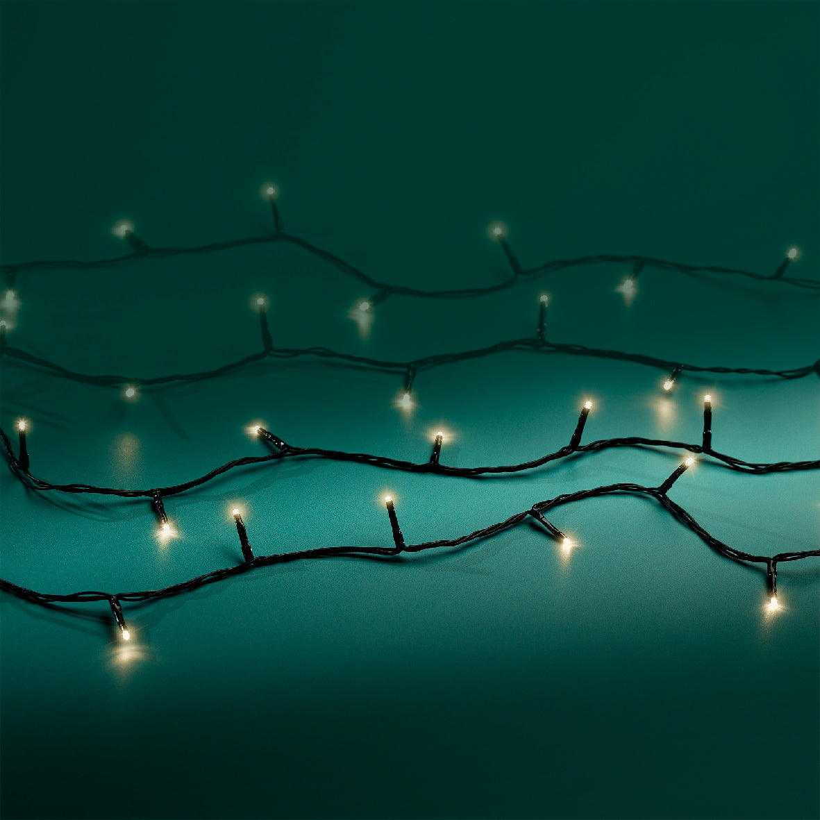 Lichterkette BASIC 720 LED 54 m warm weiß, schwarzes Kabel