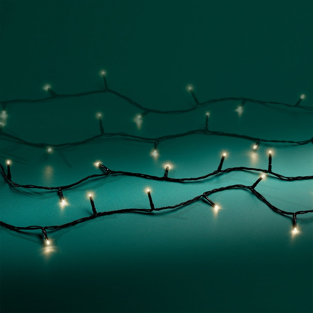Lichterkette BASIC 240 LED 18 m warm weiß, schwarzes Kabel