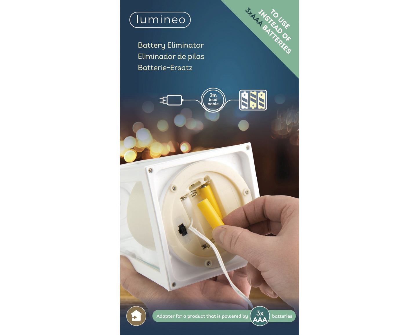 Batterie-Ersatz 3xAAA 3 m, Batterie Eliminator