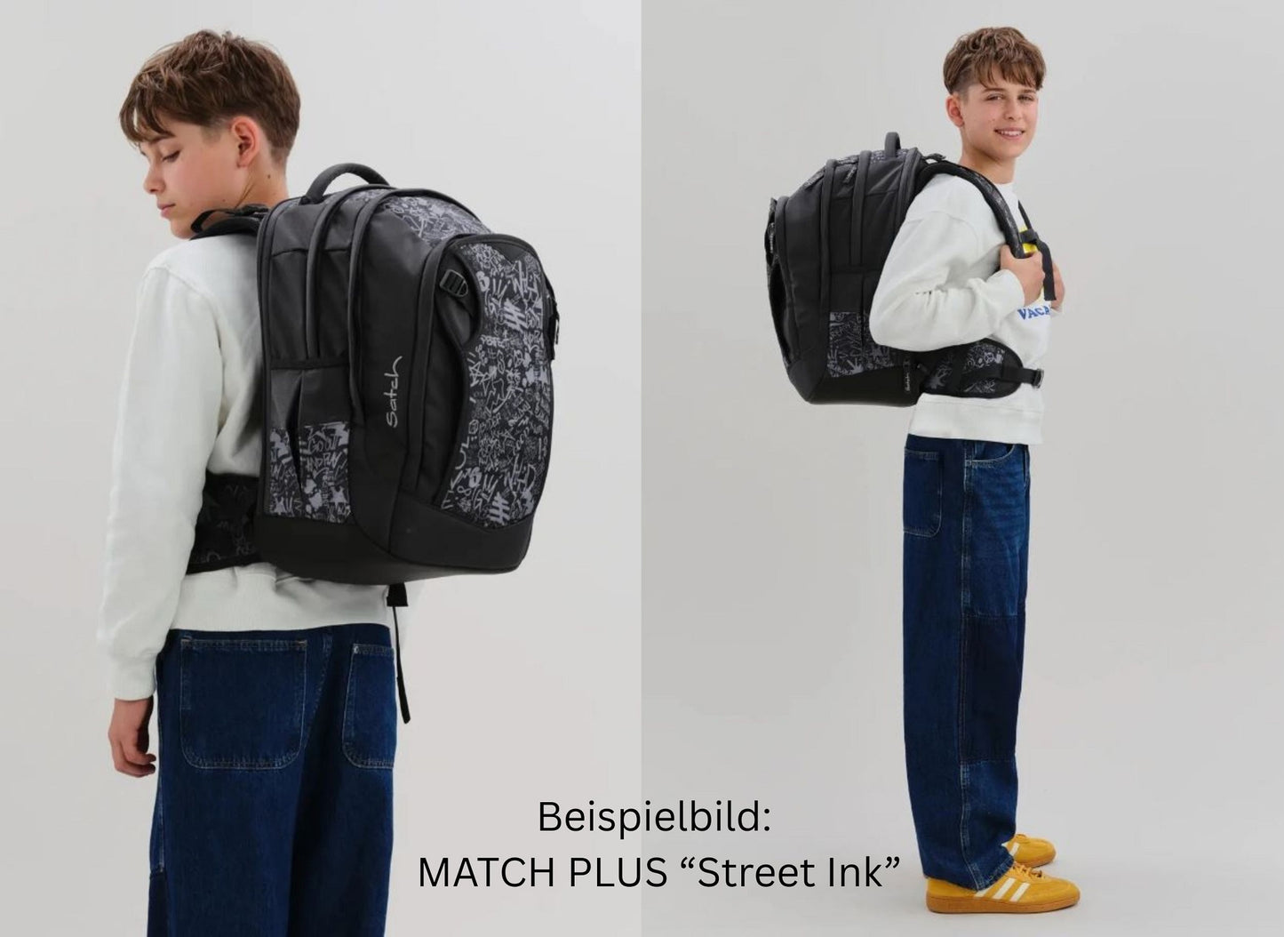 Schulrucksack-Set MATCH PLUS Blackjack 2-teilig