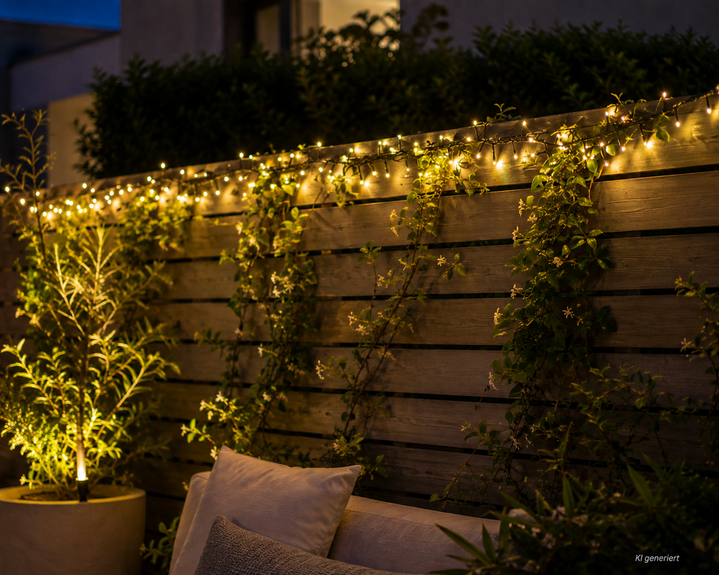 Lichterkette COMPACT 220 LED 5 m, Soft Gold, grünes Kabel