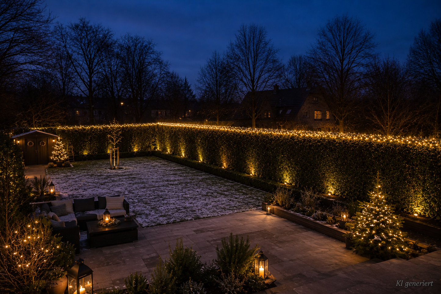 Lichterkette COMPACT 3000 LED 60 m, Soft Gold, grünes Kabel