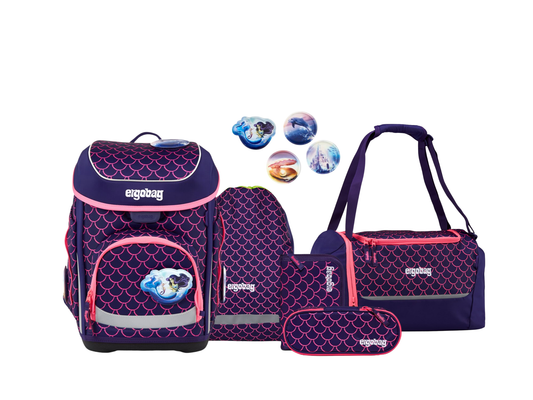 Schulranzen-Set CUBO PerlentauchBär 6-teilig, 25/26