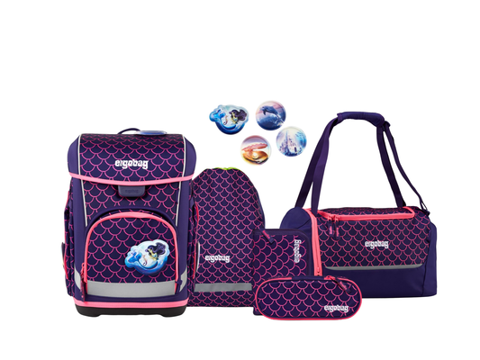 Schulranzen-Set CUBO LIGHT PerlentauchBär 6-teilig, 25/26