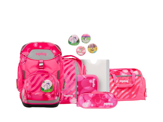 Schulranzen-Set PACK KuntBärbuntes Einhorn 7-teilig