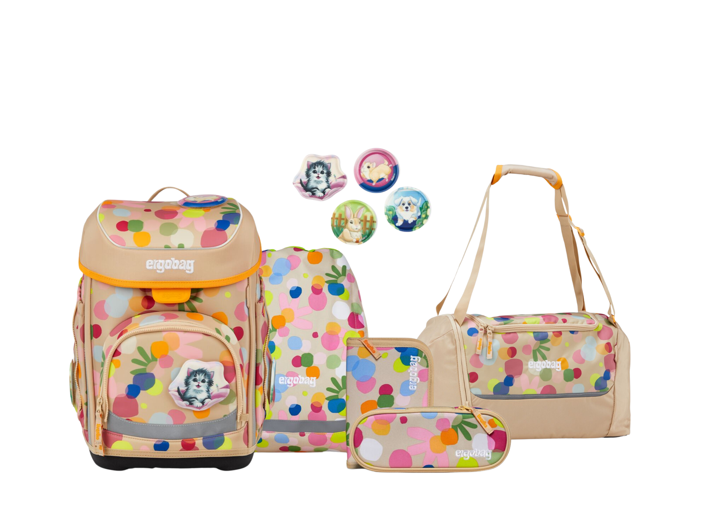Schulranzen-Set CUBO Flower PowBär 6-teilig, 25/26