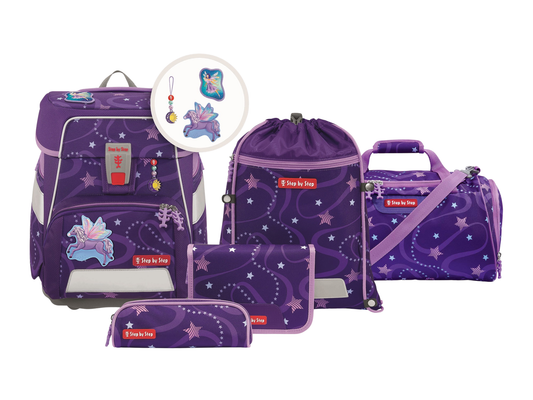 Schulranzen-Set SPACE Pegasus Emily 6-teilig