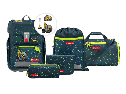 Schulranzen-Set CLOUD Bagger Rocco 6-teilig
