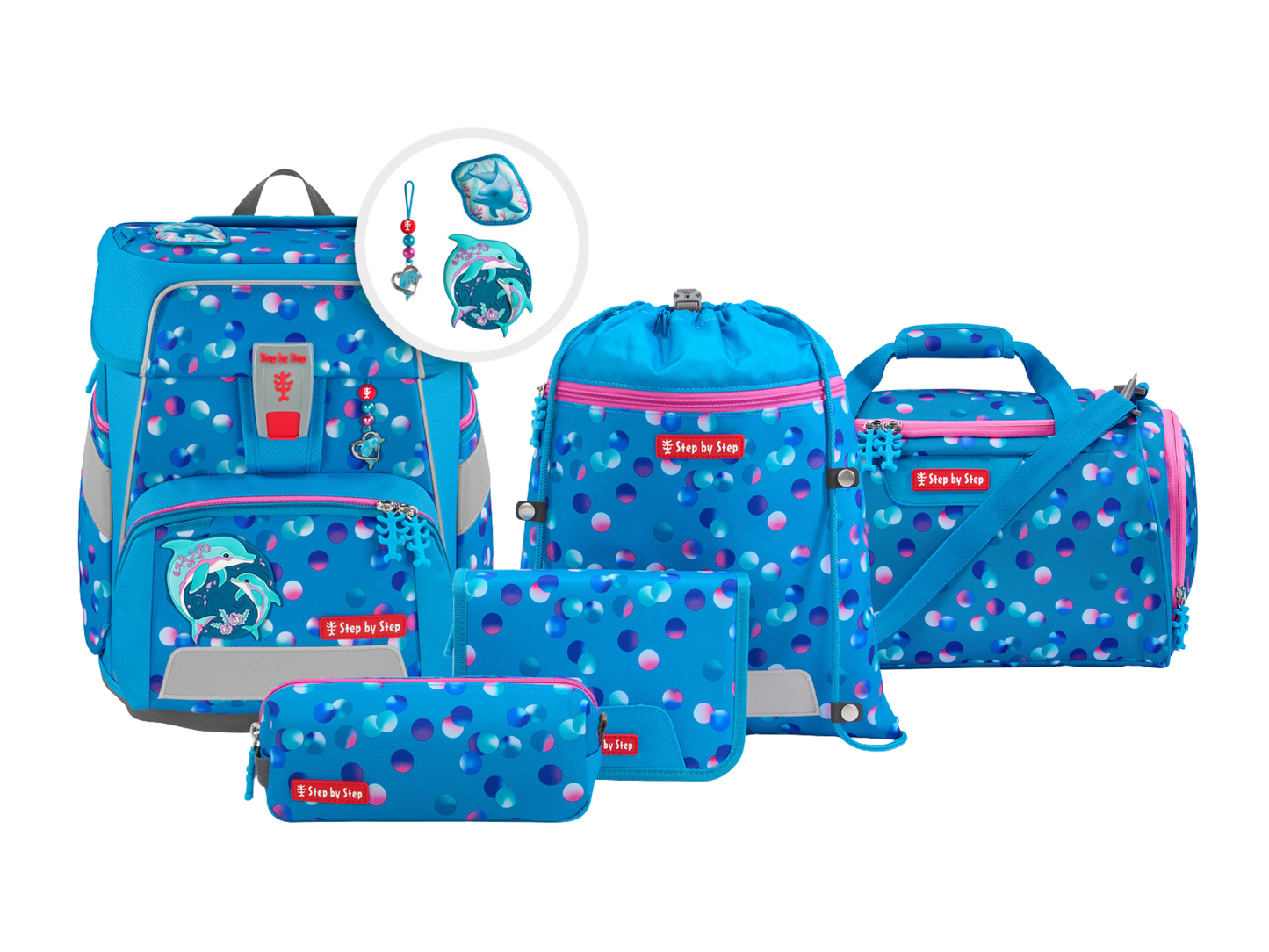 Schulranzen-Set SPACE Dolphin Finja, 6-teilig