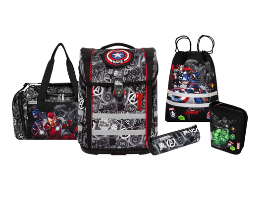 Schulranzen-Set PERFECTO, MARVEL AVENGERS 6-teilig