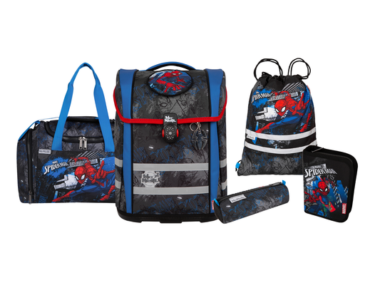 Schulranzen-Set PERFECTO, MARVEL SPIDERMAN 6-teilig