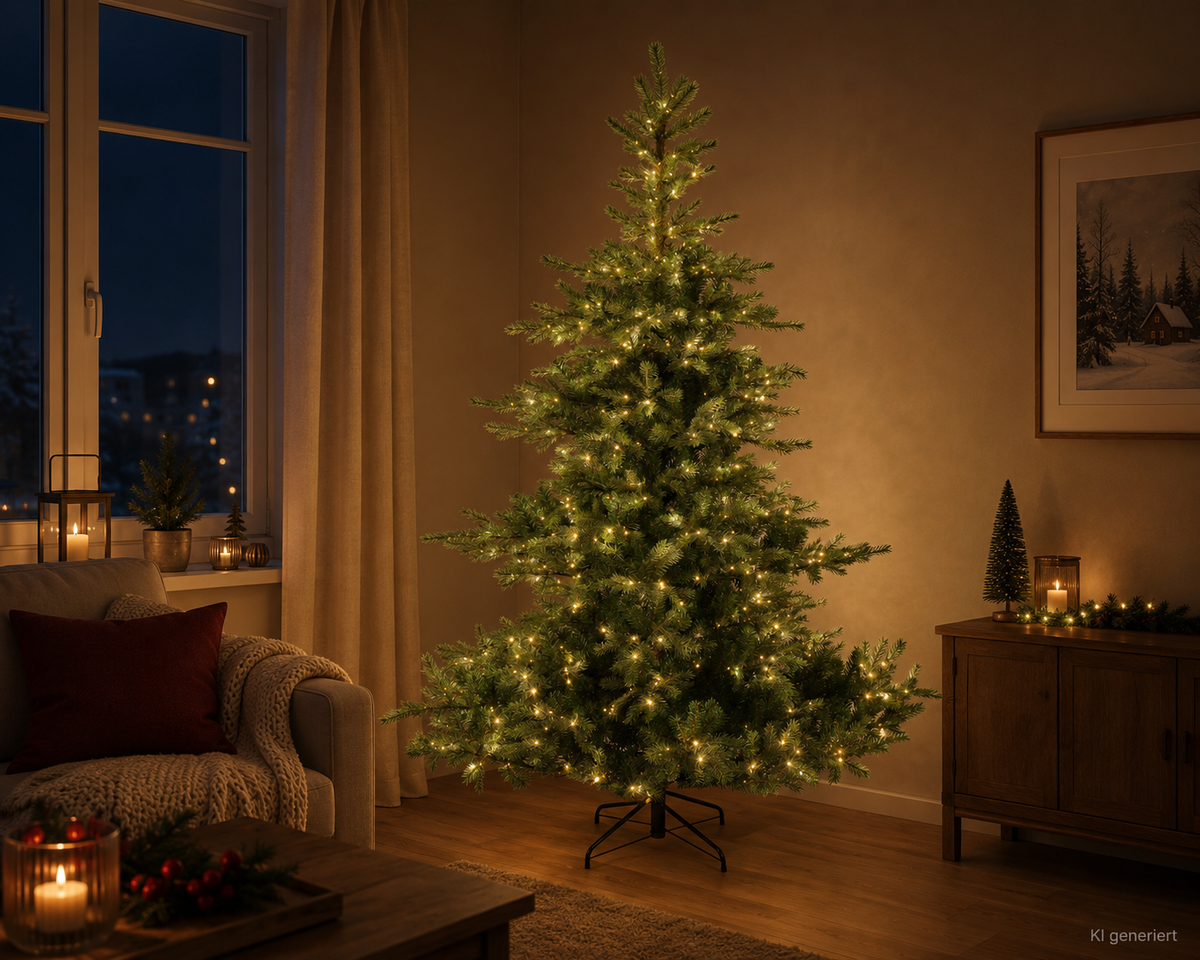 Künstlicher beleuchteter Weihnachtsbaum GRANDIS FIR Grün 210 cm