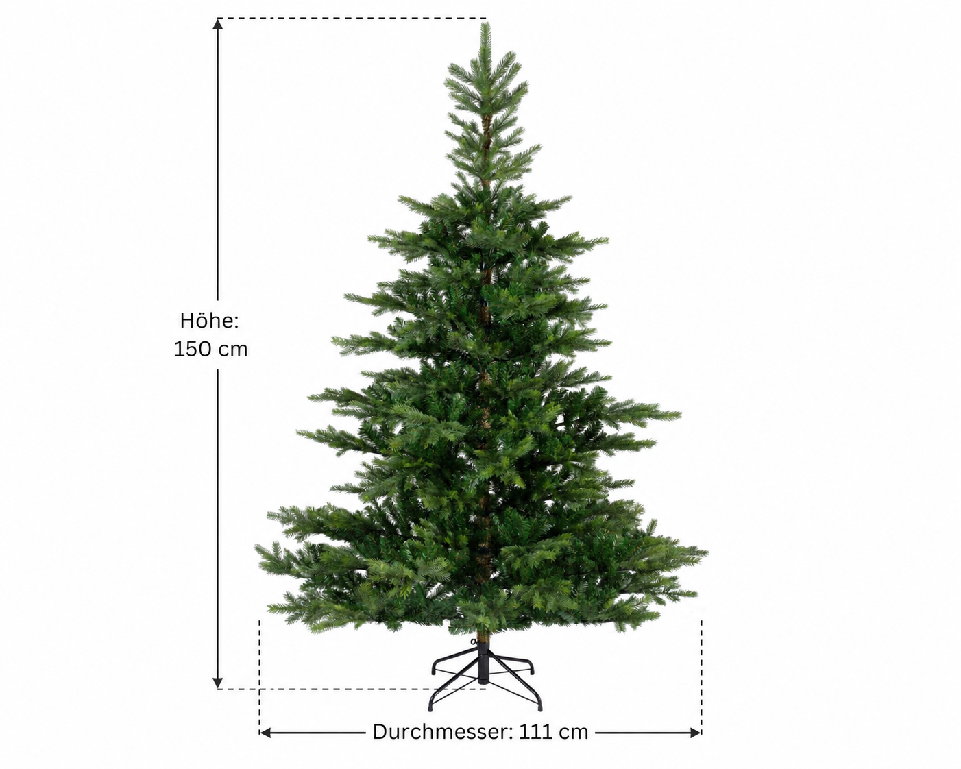 Künstlicher Weihnachtsbaum GRANDIS FIR 150 cm Grün
