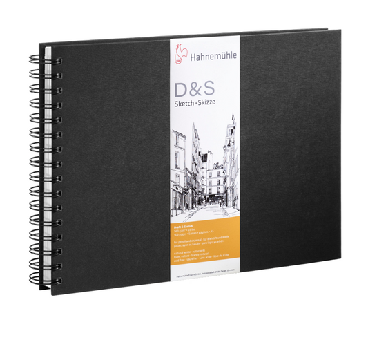 Spiral-Skizzenbuch D&S A5, 160 Seiten 140 g/m² Querformat