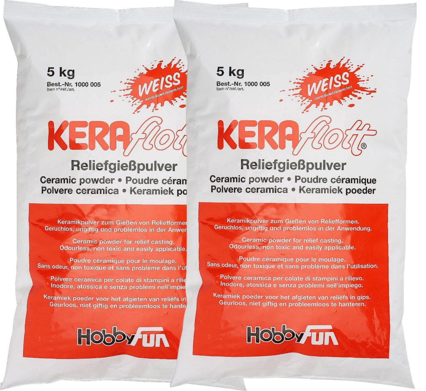 Gießmasse KERAflott 2 x 5 kg weiß