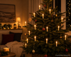 Kerzen-Lichterkette 30 LED 11,6 m klassisch warm, grünes Kabel