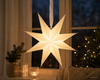 LED Leuchtstern zum Aufhängen, 58 x 17 cm, warm weiß, batteriebetrieben