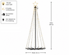 LED Metall-Baum 706 LED 240 cm Schwarz, warm weiß