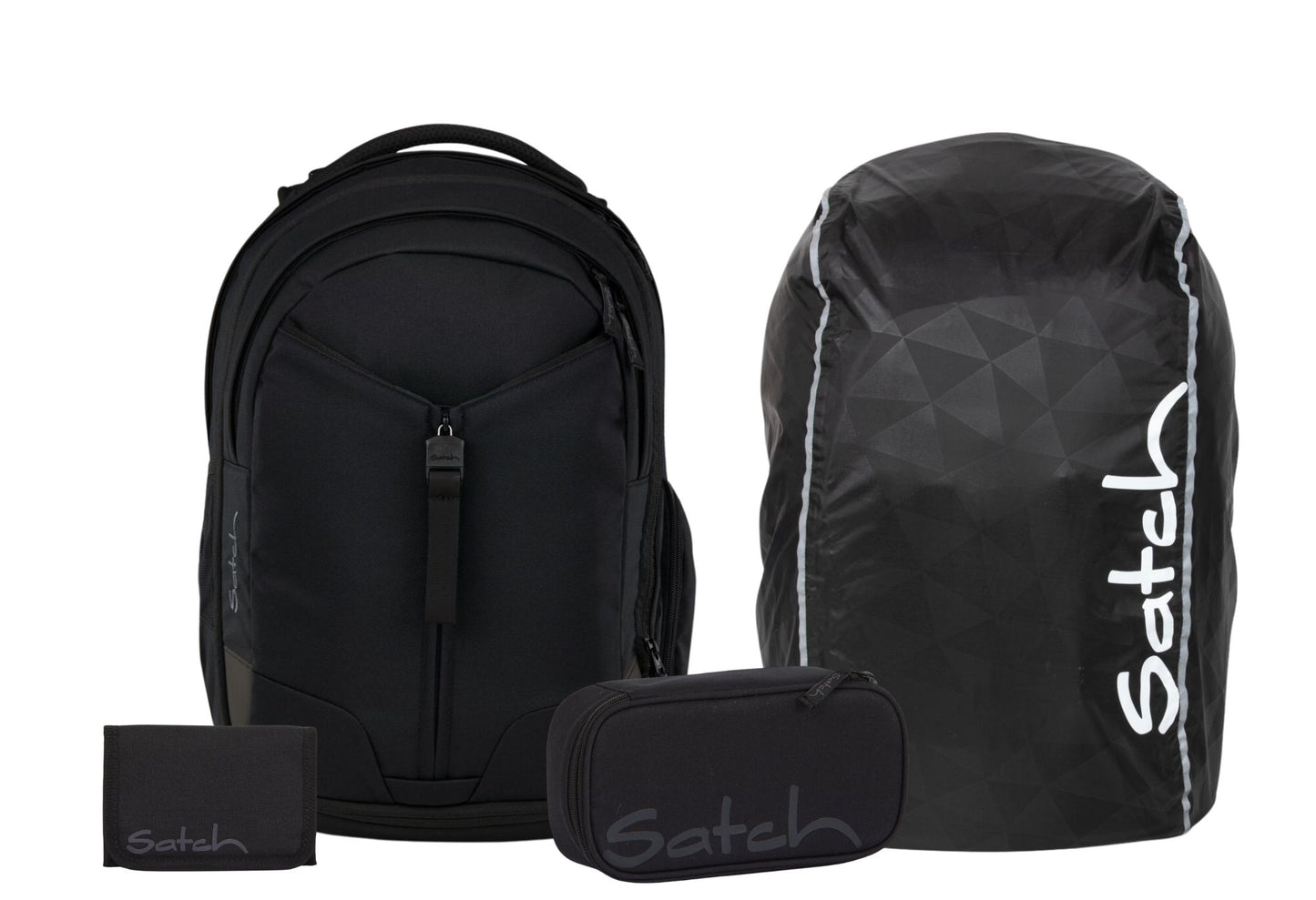 Schulrucksack-Set MATCH Blackjack 4-teilig