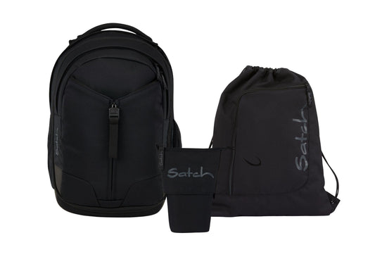 Schulrucksack-Set MATCH Blackjack 3-teilig