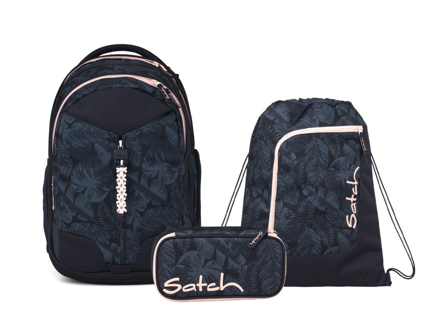 Schulrucksack-Set MATCH Midnight Jungle 3-teilig