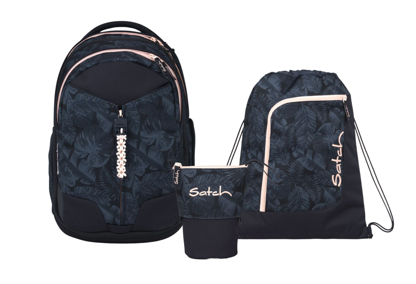 Schulrucksack-Set MATCH Midnight Jungle 3-teilig