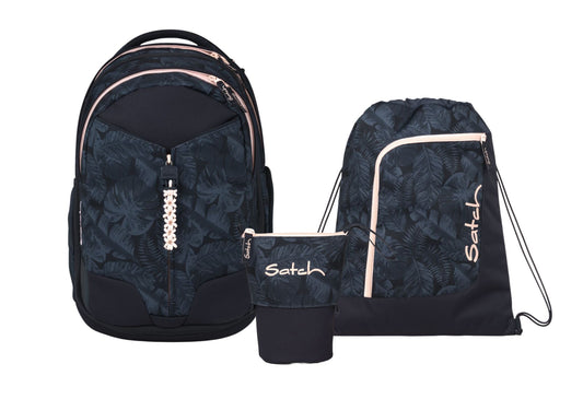 Schulrucksack-Set MATCH Midnight Jungle 3-teilig