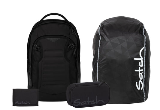 Schulrucksack-Set MATCH PLUS Blackjack 4-teilig