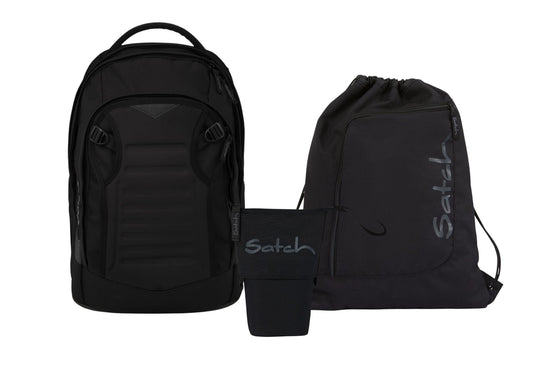 Schulrucksack-Set MATCH PLUS Blackjack 3-teilig