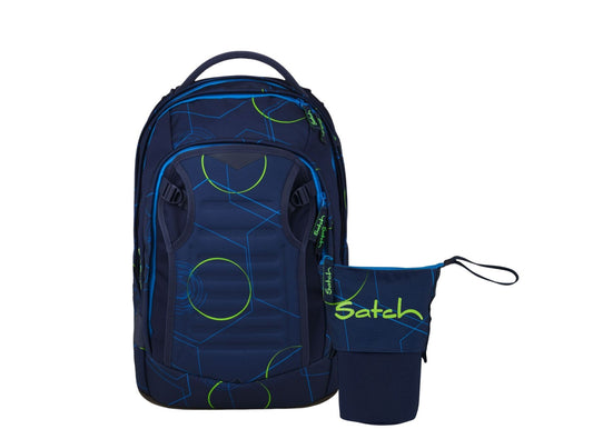 Schulrucksack-Set MATCH PLUS Blue Tech 2-teilig
