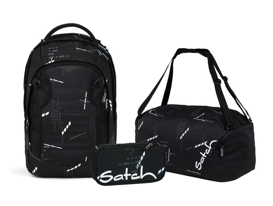 Schulrucksack-Set MATCH PLUS Ninja Matrix 3-teilig
