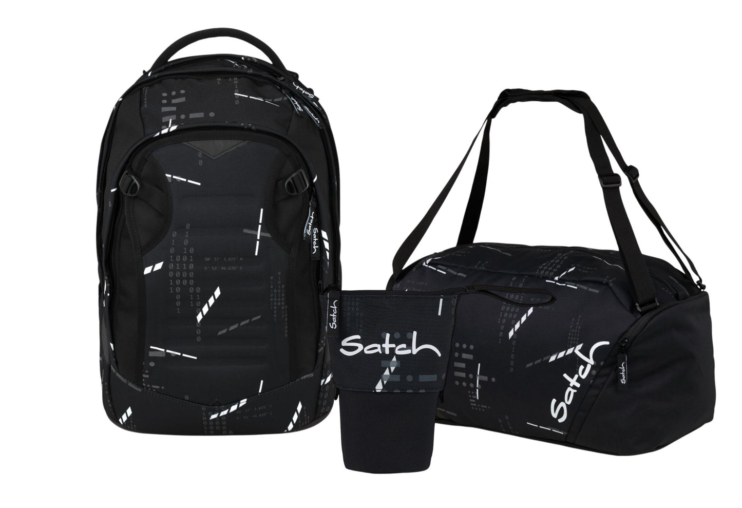 Schulrucksack-Set MATCH PLUS Ninja Matrix 3-teilig