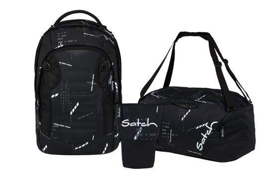 Schulrucksack-Set MATCH PLUS Ninja Matrix 3-teilig